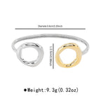 Bulk Dual Tone Gold Silver Plain Copper Adjustable Multi Finger Ring