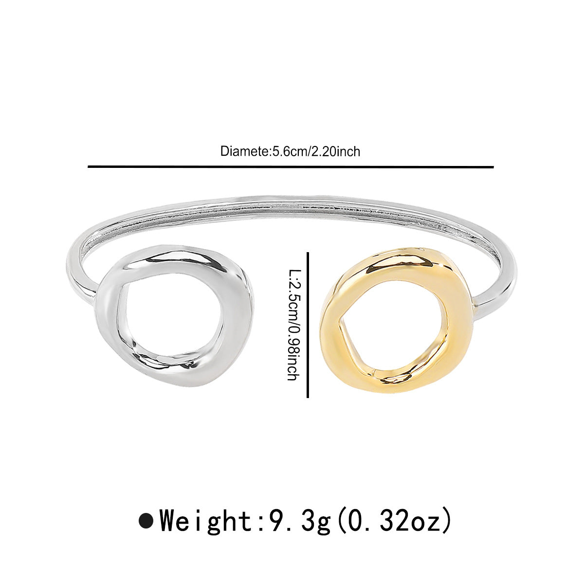 Bulk Dual Tone Gold Silver Plain Copper Adjustable Multi Finger Ring