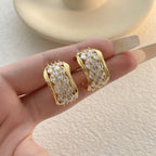 18K Gold Silver Cubic Zirconia Anti Tarnish Hoop Earring Women Bulk