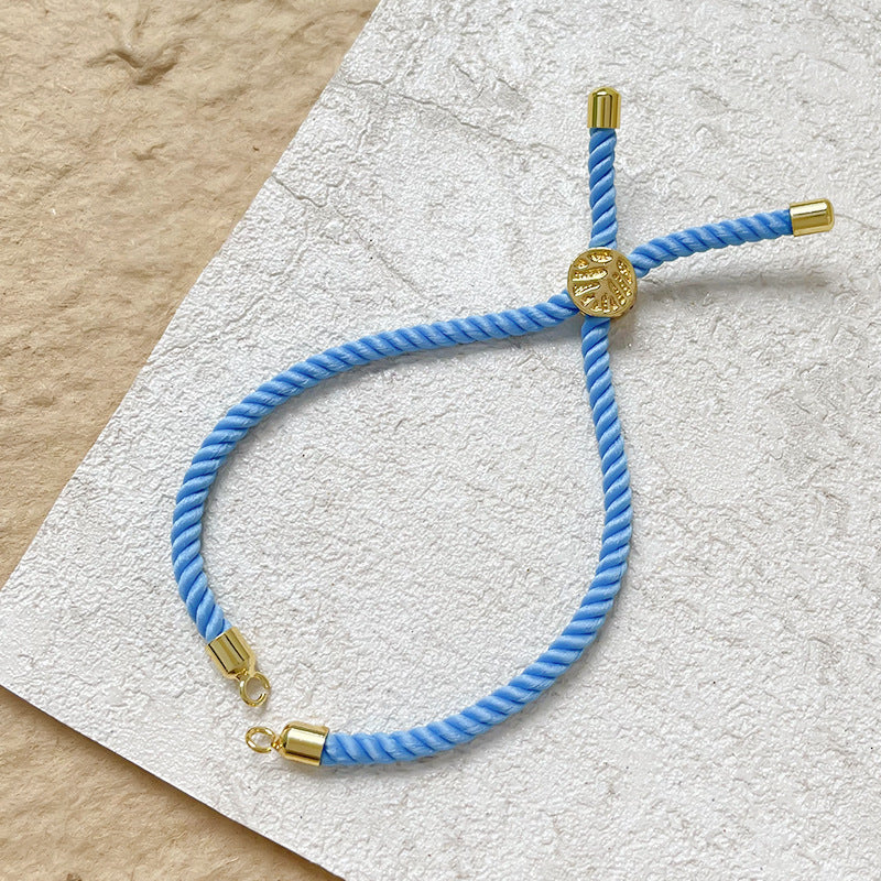 Wholesale Blue Brown Green Stylish Gold Plated Plain Thread Bracelet