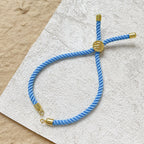 Wholesale Blue Brown Green Stylish Gold Plated Plain Thread Bracelet