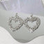 Heart Geometric Shape Of Solitaire CZ Silver Dangler Earring Bulk