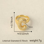 All Initial Letter Alphabets CZ Gold Anti Tarnish Adjustable Ring Bulk