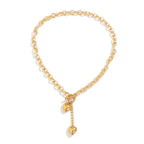 Dual Heart Toggle Lock 18K Gold Necklace Link Chain For Women Bulk