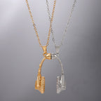 Elegant Headphone Gold Silver Plated Plain Alloy Pendant Chain Bulk
