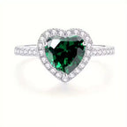 Love Heart Solitaire CZ Silver Anti Tarnish Free Size Ring Bulk