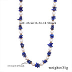 Pearl Star Blue Beads Charm Necklace Pendant Chain For Women Bulk