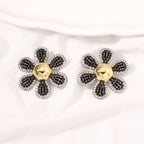 Rainbow Pearl Multi Rhinestone 18K Gold Stud Anti Tarnish Earring Bulk