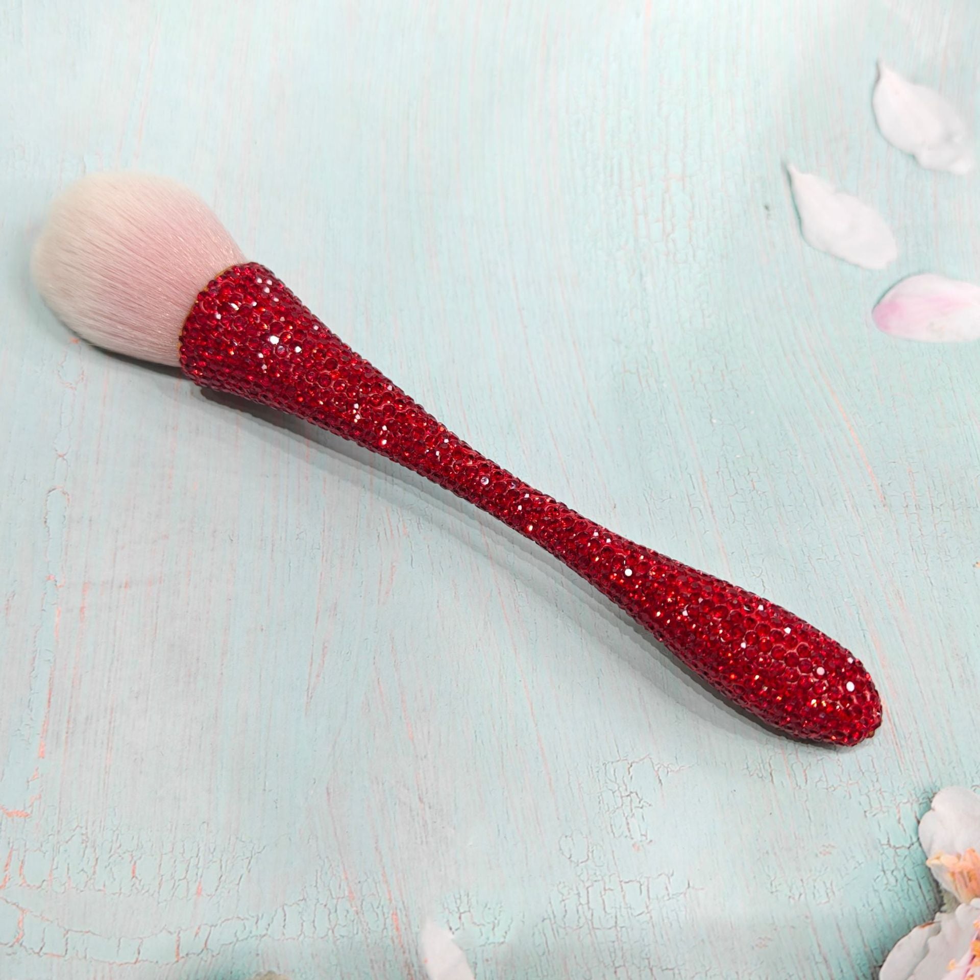 Pink White Red Diamond Studded Powder Brush Makeup Brush Women Bulk