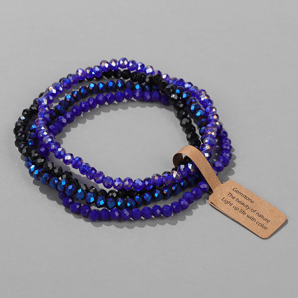 Triple Layer Multicolor Beads Adjustable Layer Stackable Bracelet Bulk