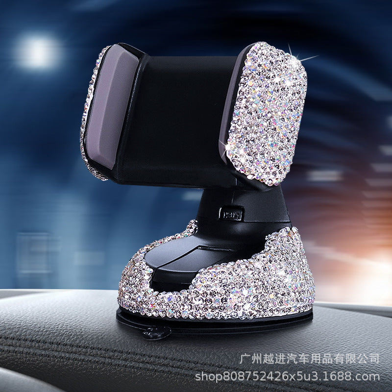 Black Red White Diamond Car Phone Holder Rotating Phone Holder Bulk