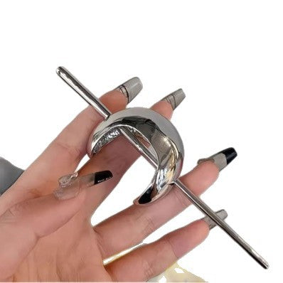 Minimalist Crescent Moon Silver Plated Alloy Hair Accessories Bulk