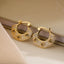 Filigree Heart Cubic Zirconia 18K Gold Anti Tarnish Hoop Earring Bulk
