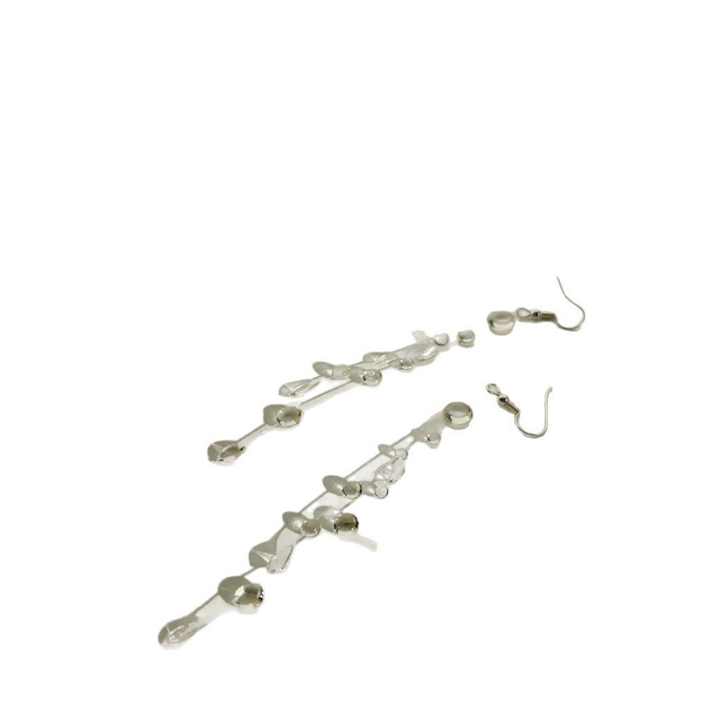Transparent Ice Drop Pearl Beads Necklace Bracelet Earring Set Bulk