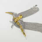 Bird Rhinestone 18K Gold Silver Anti Tarnish Choker Necklace Bulk