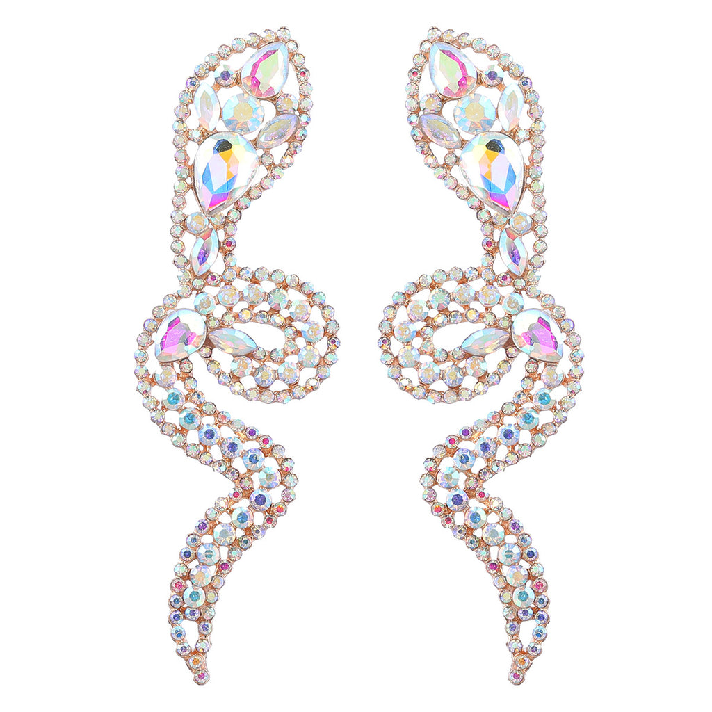 Gold Silver Green Black Multi Gemstone Anti Tarnish Dangler Drop Earring For Women