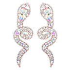 Gold Silver Green Black Multi Gemstone Anti Tarnish Dangler Drop Earring For Women
