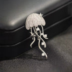 Designer Jellyfish Gold Silver Plated CZ Copper Anti Tarnish Brooch Bulk