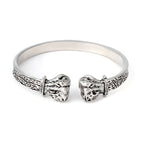 Bulk Dragon Head Style Silver Plated Plain Alloy Cuff & Kada For Women