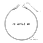 18K Gold Stainless Steel Anti Tarnish Snake Slim Chain Anklet Bulk