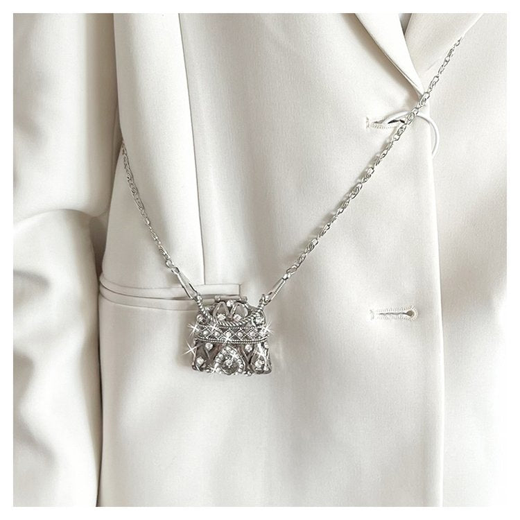 Cubic Zirconia 18K Gold Silver Banquet Shoulder Chain Small Bag Bulk