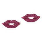 Lips Pink Cubic Zirconia Stud Earring For Women Bulk