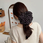 Black White Dots Cloth Hire Band Hair Accessories For Girl Women Bulk