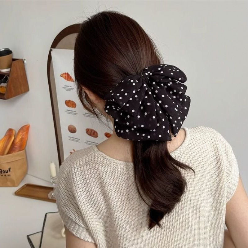 Black White Dots Cloth Hire Band Hair Accessories For Girl Women Bulk