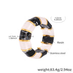 Glossy Multi Gold Resin Stainless Steel Stackable Bracelet Bulk