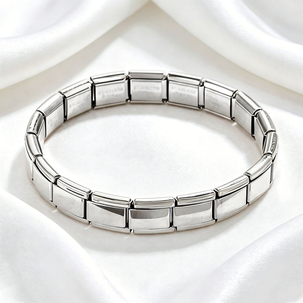 Gold Silver Bricks Anti Tarnish Stainless Steel Bracelet For Women Bulk