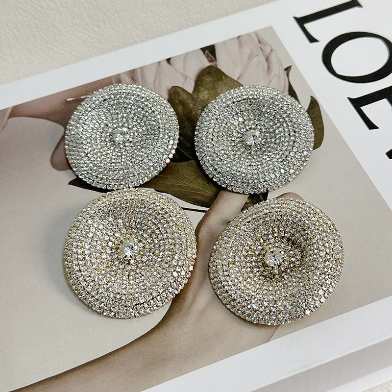 Round Silver White Cubic Zirconia Stud Earring For Women Bulk
