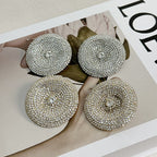 Round Silver White Cubic Zirconia Stud Earring For Women Bulk