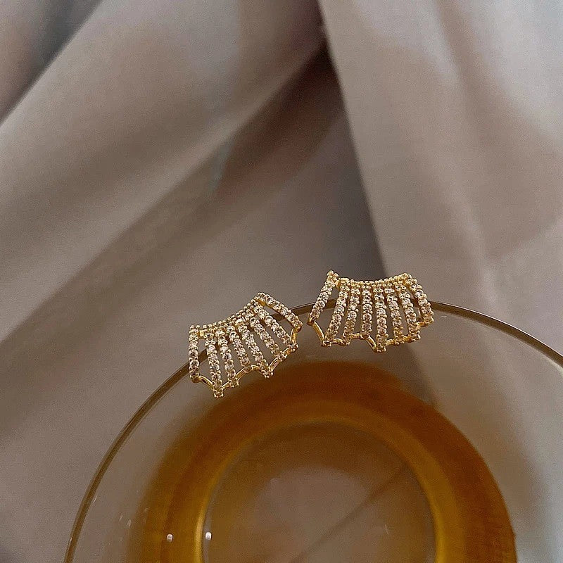18K Gold Plated Cubic Zirconia Anti Tarnish Ear Cuff Earring Bulk