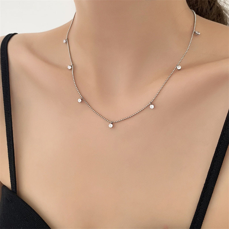 Solitaire 18K Gold CZ Stainless Steel Anti Tarnish Necklace Chain Bulk