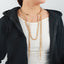 Multi-Chain With Sculptural Collar Design Gold Silver Necklace Bulk