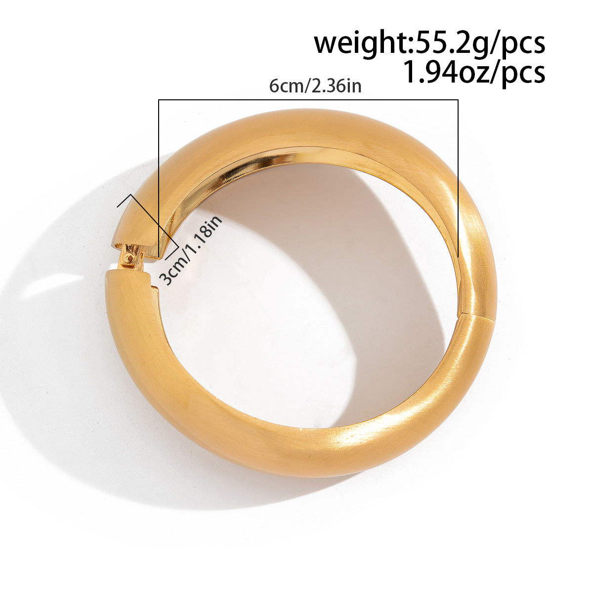 Matte Finish Wave 18K Gold Openable Kada Bracelet Pack Of 4 Women Bulk