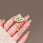 White Cloud Bird Rain Gold Plated Enamel Coppe Brooch For Women Bulk