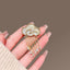 White Cloud Bird Rain Gold Plated Enamel Coppe Brooch For Women Bulk