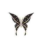 Black Premium Butterfly Gold Plated CZ Copper Anti Tarnish Brooch Bulk