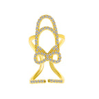 Infinity Gold CZ Anti Tarnish Exquisite Open Free Size Nail Ring Bulk