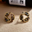 Multi Color Twisted Knot Design Gold Cubic Zirconia Copper Stud Bulk