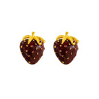 Strawberry Red Maroon 18K Gold Dangler Earring For Women Bulk