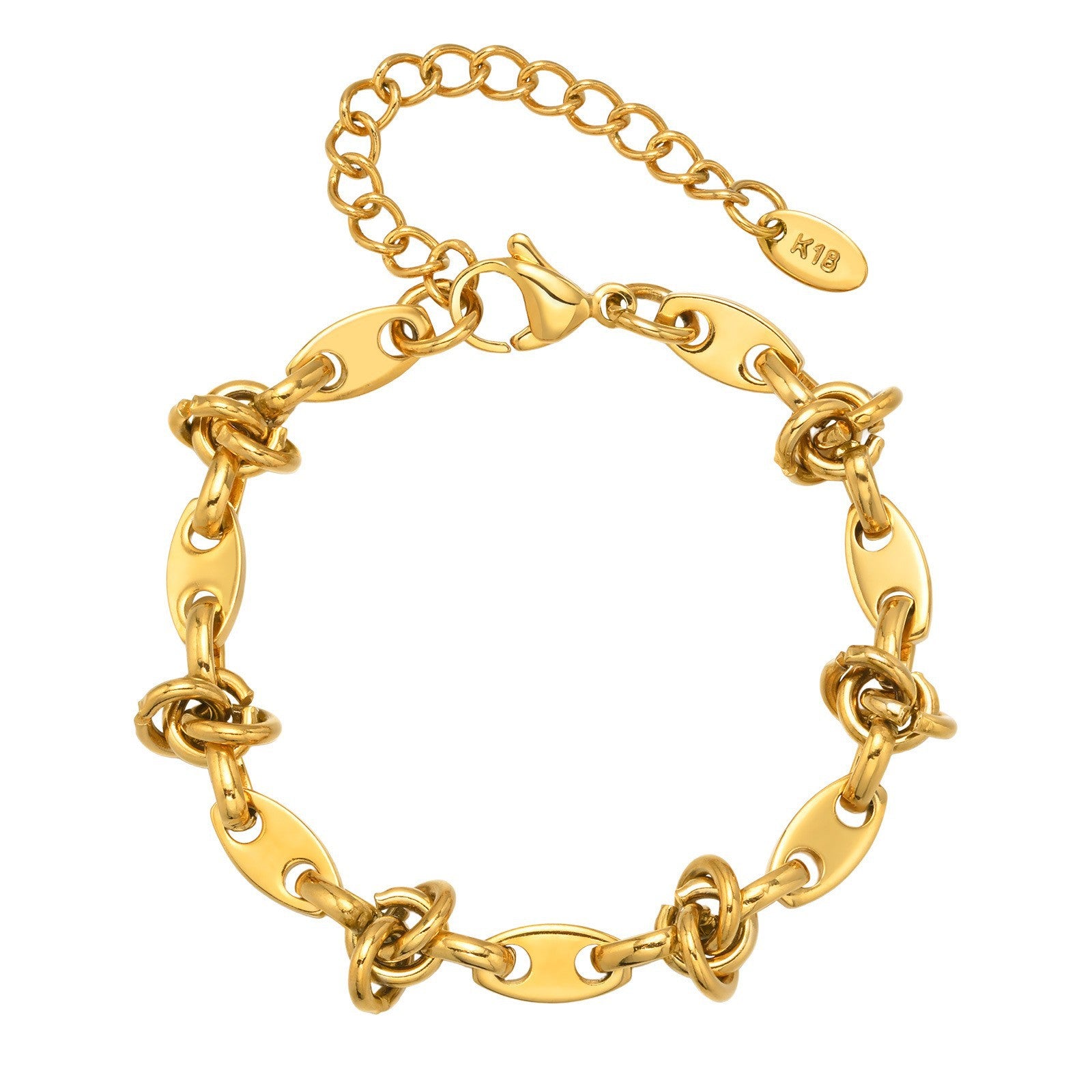Bulk Chunky Link Chain Gold Silver Plain Stainless Steel Bracelet