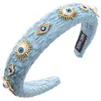 Evil Eye 18K Gold CZ Headband Hair Band Accessories Kids Bulk