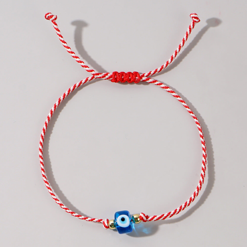 Multi Color Evil Eye Sqaure  Beads Bracelet Wrist Wear For Women Bulk