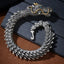 Dragon Bone Cubic Zirconia Silver Anti Tarnish Bracelet Women Men Bulk