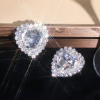 Heart Love Rhinestone Crystal Stud Earring For Women Bulk