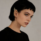 Minimalist Calligraphy Gold Plated Plain Single Ear Cuff Earrings Bulk