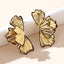 Beaten Finish Leaf 18K Gold Black Dangler Earring For Women Bulk