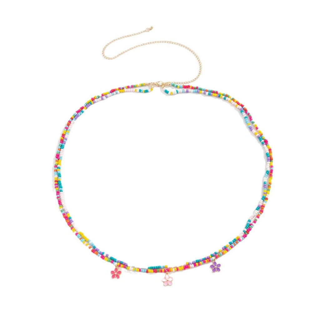 Flower Beaded Colorful Double-Layer Beach Handmade Waist Chain Bulk